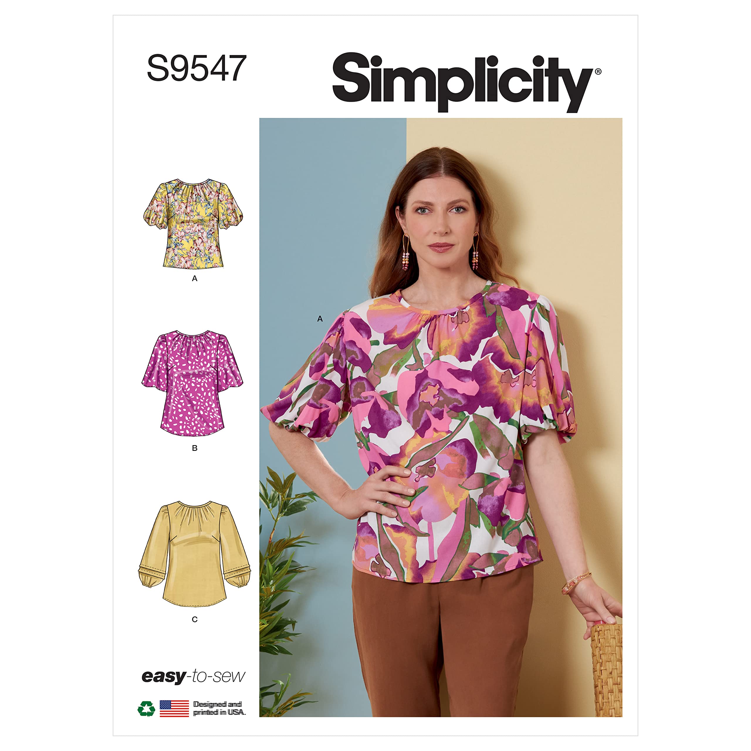 Multicolor Misses' Top and Tunic Sewing Pattern S9547 Sizes